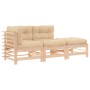 Juego de sofás de jardín 3 pzas con cojines madera maciza de vidaXL, Conjuntos de jardín - Ref: Foro24-3186032, Precio: 263,0...