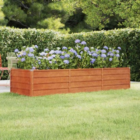 Arriate oxidado de acero corten 240x80x45 cm en Macetas y jardineras | Comprar online en Foru.es