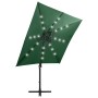 Sombrilla de jardín voladiza con palo y luces LED verde 250 cm en Sombrillas | Comprar online en Foru.es