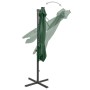 Sombrilla de jardín voladiza con palo y luces LED verde 250 cm en Sombrillas | Comprar online en Foru.es