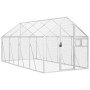 Pajarera de aluminio color plateado 1,79x4x1,85 m de vidaXL, Pies y jaulas para pájaros - Ref: Foro24-3155797, Precio: 462,76...