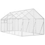 Pajarera de aluminio color plateado 1,79x4x1,85 m de vidaXL, Pies y jaulas para pájaros - Ref: Foro24-3155797, Precio: 462,76...