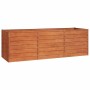 Arriate oxidado de acero corten 240x80x77 cm en Macetas y jardineras | Comprar online en Foru.es