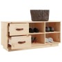 Banco zapatero madera maciza de pino 100x34x45 cm de vidaXL, Zapateros y organizadores de calzado - Ref: Foro24-820177, Preci...