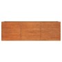 Arriate oxidado de acero corten 240x80x77 cm en Macetas y jardineras | Comprar online en Foru.es
