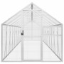 Pajarera de aluminio color plateado 1,79x10x1,85 m de vidaXL, Pies y jaulas para pájaros - Ref: Foro24-3155800, Precio: 769,6...