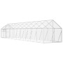 Pajarera de aluminio color plateado 1,79x10x1,85 m de vidaXL, Pies y jaulas para pájaros - Ref: Foro24-3155800, Precio: 769,6...