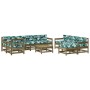 Juego muebles jardín 10 pzas y cojines madera pino impregnada de vidaXL, Conjuntos de jardín - Ref: Foro24-3186094, Precio: 9...