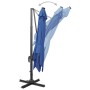 Sombrilla jardín voladiza palo y luces LED azul celeste 300 cm en Sombrillas | Comprar online en Foru.es