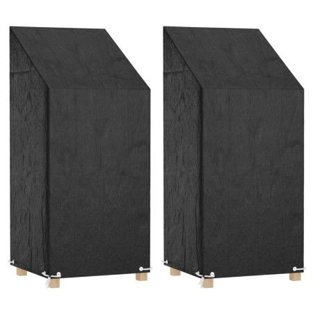 Fundas sillas jardín 2 uds 8 ojales polietileno 65x65x110/150cm de vidaXL, Fundas para muebles de jardín - Ref: Foro24-315538...