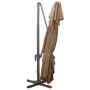 Sombrilla jardín voladiza con cubierta doble taupe 400x300 cm en Sombrillas | Comprar online en Foru.es