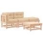 Juego de muebles de jardín 4 piezas y cojines madera maciza de vidaXL, Conjuntos de jardín - Ref: Foro24-3186011, Precio: 324...