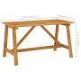 Mesa de comedor de jardín madera maciza de acacia 140x73x73,5cm en Mesas de jardín | Comprar online en Foru.es