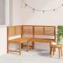 Banco de esquina de jardín madera maciza de acacia 140 cm en Bancos de jardín | Comprar online en Foru.es