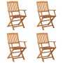 Sillas de jardín plegables 4 pzas madera maciza de eucalipto en Sillas de jardín | Comprar online en Foru.es
