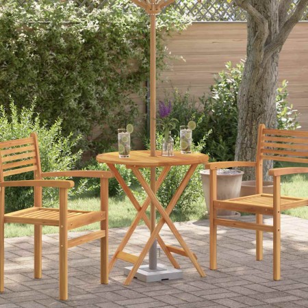 Mesa jardín plegable madera maciza de eucalipto Ø60x75 cm en Mesas de jardín | Comprar online en Foru.es