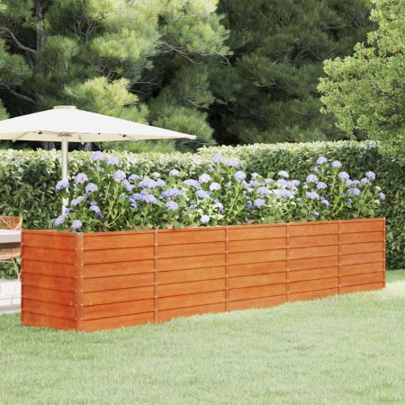 Arriate oxidado de acero corten 400x80x77 cm en Macetas y jardineras | Comprar online en Foru.es