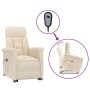 Sillón reclinable eléctrico microfibra beige en Sillones | Comprar online en Foru.es
