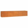 Arriate oxidado de acero corten 400x80x77 cm en Macetas y jardineras | Comprar online en Foru.es