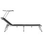 Tumbonas plegables con toldo 2 uds aluminio y textilene negro en Tumbonas | Comprar online en Foru.es
