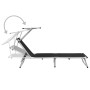 Tumbonas plegables con toldo 2 uds aluminio y textilene negro en Tumbonas | Comprar online en Foru.es