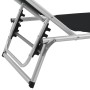 Tumbonas plegables con toldo 2 uds aluminio y textilene negro en Tumbonas | Comprar online en Foru.es