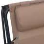 Tumbona plegable de textilene taupe en Tumbonas | Comprar online en Foru.es