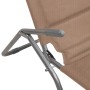 Tumbona plegable 2 uds textilene acero con recubrimiento taupe en Tumbonas | Comprar online en Foru.es