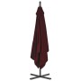 Sombrilla jardín voladiza palo de acero vino tinto 250x250 cm en Sombrillas | Comprar online en Foru.es