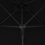 Sombrilla de jardín con palo de acero negro 300x230 cm en Sombrillas | Comprar online en Foru.es
