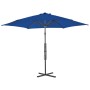Sombrilla de jardín con palo de acero azul 300x230 cm en Sombrillas | Comprar online en Foru.es