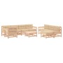 Juego de muebles de jardín 10 piezas y cojines madera maciza de vidaXL, Conjuntos de jardín - Ref: Foro24-3186081, Precio: 78...