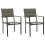 Sillas de jardín 2 unidades acero y textilene gris y antracita en Sillas de jardín | Comprar online en Foru.es