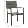 Sillas de jardín 2 unidades acero y textilene gris y antracita en Sillas de jardín | Comprar online en Foru.es