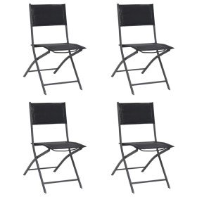 Sillas de jardín plegables 4 unidades acero y textileno en Sillas de jardín | Comprar online en Foru.es