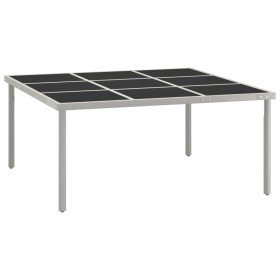 Mesa de comedor de jardín acero y vidrio 170x170x74,5 cm en Mesas de jardín | Comprar online en Foru.es