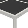 Mesa de comedor de jardín acero y vidrio 170x170x74,5 cm en Mesas de jardín | Comprar online en Foru.es