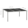 Mesa de comedor de jardín acero y vidrio 170x170x74,5 cm en Mesas de jardín | Comprar online en Foru.es