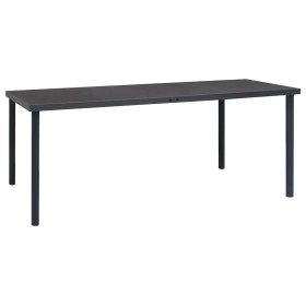 Mesa de comedor de jardín acero gris antracita 190x90x74 cm en Mesas de jardín | Comprar online en Foru.es