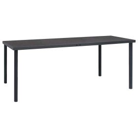 Mesa de comedor de jardín acero gris antracita 190x90x74 cm en Mesas de jardín | Comprar online en Foru.es