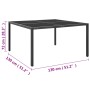 Mesa de jardín de acero y vidrio antracita 130x130x72 cm en Mesas de jardín | Comprar online en Foru.es