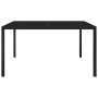 Mesa de jardín de acero y vidrio negra 130x130x72 cm en Mesas de jardín | Comprar online en Foru.es