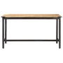 Mesa de comedor de madera maciza de mango rugosa 140x70x76 cm de vidaXL, Mesas de cocina y de comedor - Ref: Foro24-287434, P...