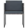 Set de comedor para jardín 11 pzas cojines ratán sintético gris en Conjuntos de jardín | Comprar online en Foru.es