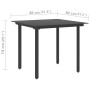 Mesa de comedor de jardín acero y vidrio negro 80x80x74 cm en Mesas de jardín | Comprar online en Foru.es