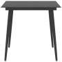 Mesa de comedor para jardín acero y vidrio negro 80x80x74 cm en Mesas de jardín | Comprar online en Foru.es