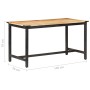 Mesa de comedor de madera maciza de mango rugosa 140x70x76 cm de vidaXL, Mesas de cocina y de comedor - Ref: Foro24-287434, P...