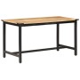 Mesa de comedor de madera maciza de mango rugosa 140x70x76 cm de vidaXL, Mesas de cocina y de comedor - Ref: Foro24-287434, P...