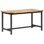 Mesa de comedor de madera maciza de mango rugosa 140x70x76 cm de vidaXL, Mesas de cocina y de comedor - Ref: Foro24-287434, P...