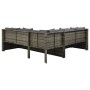 Set de sofás de jardín 4 piezas y cojines ratán sintético gris en Conjuntos de jardín | Comprar online en Foru.es